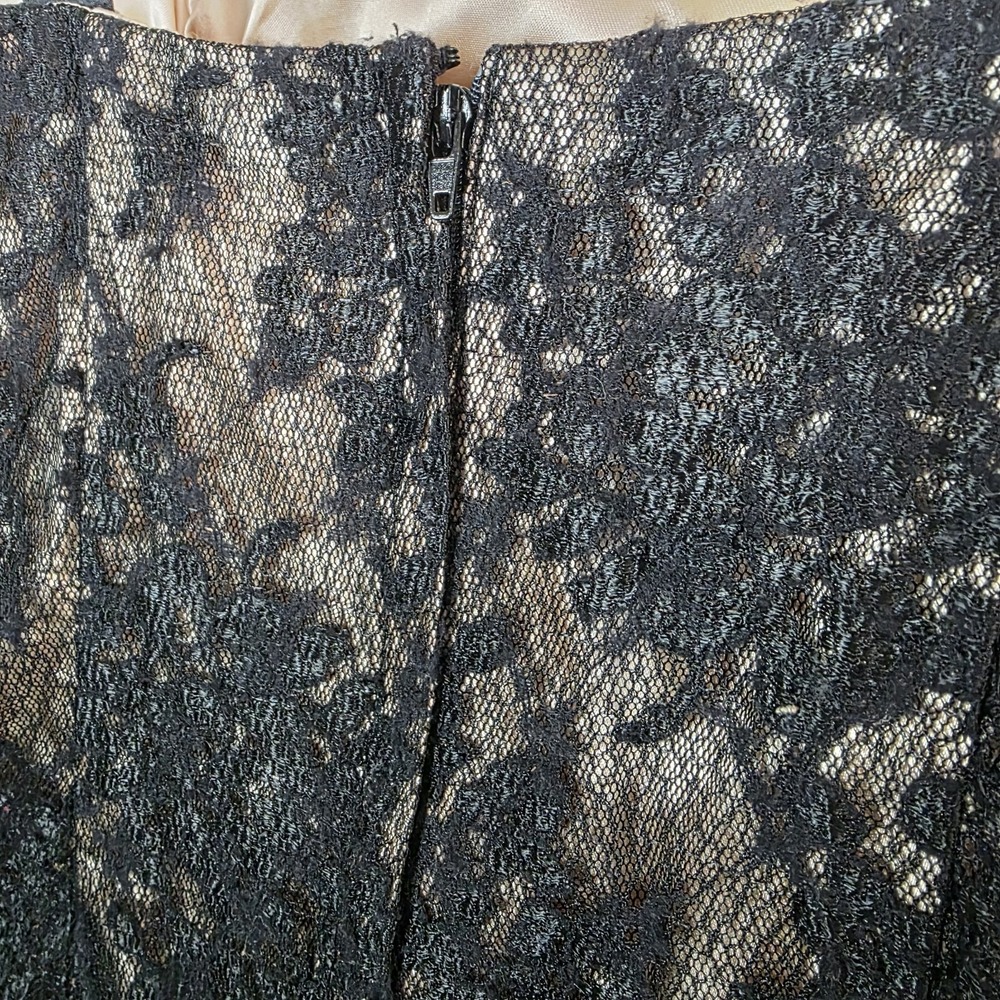 Vintage Y2K Jessica McClintock Dress SZ 6 Black Lace Corset Whimsigoth Milkmaid - Picture 6 of 9